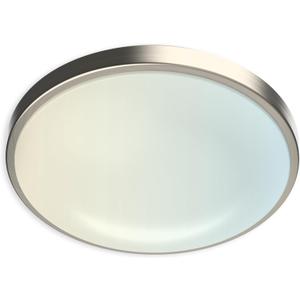 DYMOND 13" LED Flush Mount Ceiling Light Brushed Nickel Dimmable Adjustable Color Temperature Cozy Warm to Cool White Daylight 2700K 3000K 3500K 4000K 5000K Selectable 5CCT (13 inches)