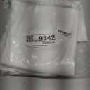 KOUFALL 86 Inch Length White Back Tab Linen Blackout Curtains for Living Room (52"W x 86"L (Pack of 2))