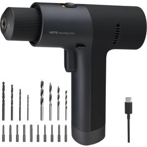 HOTO Cordless Brushless Drill 12V, LED Display Screen, 30 Precision Gears, 2 Working Modes, 2000mAh Battery, 266 In-lbs (30Nm) Torque, 3/8 Inch Keyless Chuck, 1400RPM, 10 x Bits, 8 x Drill Bits HOTO Cordless Brushless Drill 12V, LED Display Screen, 30 Precision Gears, 2 Working Modes, 2000mAh Battery, 266 In-lbs (30Nm) Torque, 3/8 Inch Keyless Chuck, 1400RPM, 10 x Bits, 8 x Drill Bits
