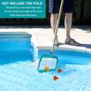 POOLWHALE Professional Pool Skimmer Net, Heavy Duty Swimming Leaf Rake Cleaning Tool with Deep Fine Nylon Mesh Net Bag - Fast Cleaning,Easy Scoop Edge,Debris Pickup Removal (No Pole)