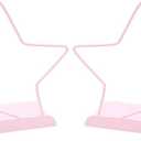 Fashion Star Bookend Non-Skid Metal Book Ends Book Stands for Home Shelves School Office Decoration Kids Study Gift (Pink)