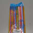 100 Pcs Colorful Plastic Long Disposable Drinking Straws.(0.23''diameter and 10.24"long) (Colorful-long)