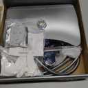 Shower Head with Handheld Combo,11.8 Inch Large Rectangular Rain Shower Head with 5 Modes Handheld Spray Combo,Adjustable Double Shower Heads with Holder and 11'' Extension Arm,Chrome