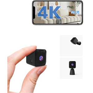 4K HD Indoor Camera for Indoor Security with App Control Motion Detection & Night Vision Wireless WiFi Rechargeable Pet Camera for Home/Office 24/7 Cycle Save Video Only (4K)