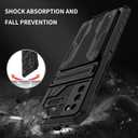 for Samsung Galaxy A03s Wallet Case with Credit Card Holder Stand Kickstand Slim Rugged Shockproof Heavy Duty Defender Armor 【Military Grade】 Protective Phone Case - Black