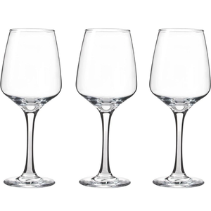 YANGNAY Stem Glasses Set of 3, 12 Oz Classic Glass with Stem, Perfect for Home, Restaurant Use, Dishwasher Safe