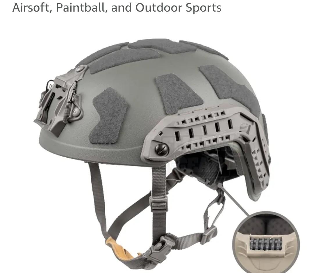 SF High-Cut Fast Helmet, ABS Tactical Helmet for Airsoft, Paintball, and Outdoor Sports, M/L