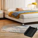 4 Pcs Bed Stoppers to Prevent Sliding - BOIVSHI 2.9"x2.3" Silicone Caster Cups - Furniture Stoppers to Prevent Sliding, Bed, Sofa, Chair - Floor Protectors and Prevents Scratches - Black