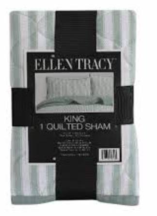 Ellen Tracy™ Stripe Single King Quilted Sham - Green