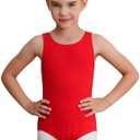 WEGETIT Leotards for Girls Gymnastics Black Sleeveless Leotard Toddler Dance Tank top Kids Ballet Bodysuit 12-14 Years Old