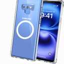 Clear Magnetic Phone Case for Samsung Galaxy Note 9, 6.4-Inch Crystal Transparent Shockproof Military-Grade Protection TPU Bumper PC Anti-Yellowing Slim Fit Wireless Charging Compatible