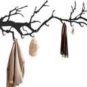 Wall-Mounted Coat Rack Hooks, Coloured Metal Cloakroom Hooks, 6 Coat Hooks, Home Decorative Coat Hooks, Suitable for Bedroom, Living Room, Bathroom and Kitchen