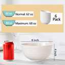 Homestockplus Non Ceramic 68 Oz Salad Bowls,Large Serving Bowls 6 Pcs Unbreakable Ramen Bowl for Salad,Soup,Ramen,Noodle,Oatmeal,Snack Apply to Kitchen, Freezer,Dishwasher & Microwave Safe