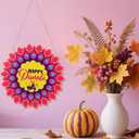 2pcs Wood Happy Diwali Door Sign, Diwali Front Door Hanger Indian Festival of Lights Party Welcome Decor Wall Hanging Plaque