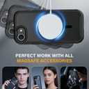 for iPhone 16e & 17e Case with Built-in Sensitive Screen Protector, Full-Body Dual Front & Back Protective Phone Case [Magnetic with MagSafe] Drop Proof 17 E/ 16 E Cover 6.1 Inch, Black