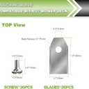 2 x Replacement Blades for Segway Navimow i105N, i108N, i110N, H500N, H800N, H1500N, H3000N, Stainless Steel Robotic Lawn Mower Blades 36pcs Silver