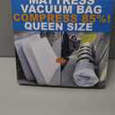 Mattress Vacuum Bag for Moving, Vacuum Seal Mattress Bag for Memory Foam or Inner Spring Mattresses, Compression and Storage for Returns, Leakproof Valve and Double Zip Seal (Queen/Full/Full-XL) (Clear)