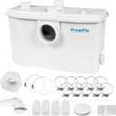 750pro Macerator Pump, 11400 L/H Flow High-Efficiency Quiet Copper Motor Sewage Pump with 4 Inlets & 2 Outlets Design for Basement Kitchen Bathroom Laundry Sink Wastewater29.5ft Lifting Up