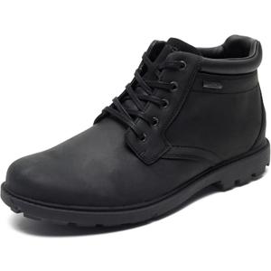Rockport Men's Storm Surge Plain Toe Boot Chukka Boot (11.5 Wide, Black)