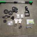 Electric Cordless Weed Wacker Eater Battery Powered, Lightweight No-String Weed Trimmer with 2 21V/2Ah Battery Operated&5 Types Blade&Wheels, Grass Trimmer/Edger Lawn Tool/Brush Cutter for Garden Yard