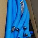 55" Trampoline for Kids with Enclosure, 440lbs Capacity Indoor & Outdoor Toddler Trampoline with Adjustable Gymnastics Bar & Toys, for Boys & Girls (Blue)