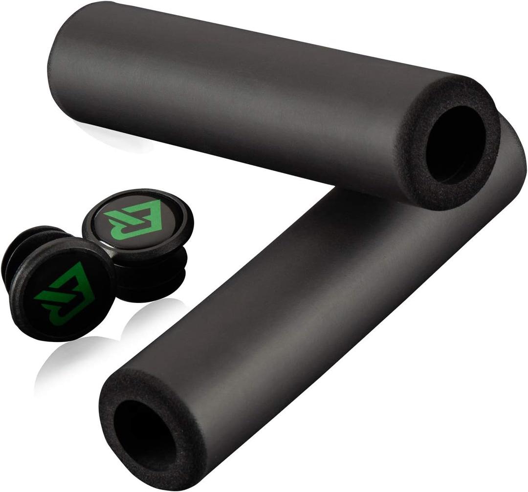Rock BROS Bike Handle Grips Foam Comfortable Shock Absorption Bike Handlebar Grips Suit for BMX, Mountain, MTB, Beach Cruiser, Scooter (black)