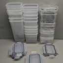 PRAKI Airtight Food Storage Containers Set with Lids - 24 PCS, BPA Free Kitchen and Pantry Organization, Plastic Leak-proof Canisters for Cereal Flour & Sugar - Labels & Marker