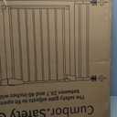 Cumbor 29.7-46" Baby Gate for Stairs, Mom's Choice Awards Winner-Auto Close Dog Gate for The House, Gifts for Mom, Easy Install Pressure Mounted Pet Gates for Doorways, Black (29.7-46"W x 30.5"H)