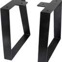 14 Inch Trapezoid Table Legs Black, DIY Furniture Metal Legs for Coffee Table, Bench Stool Cabinet Furniture Feet - Set of 2