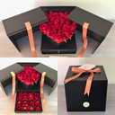 UNIKPACKAGING Premium Quality Large Square Surprise Flower Box, Gift Boxes for Luxury Flower and Gift Arrangements, Multi Colors (Black), 1 count