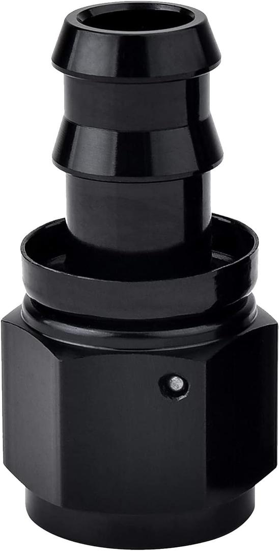 EVIL ENERGY 8AN Straight Push Lock Hose Fitting End Black