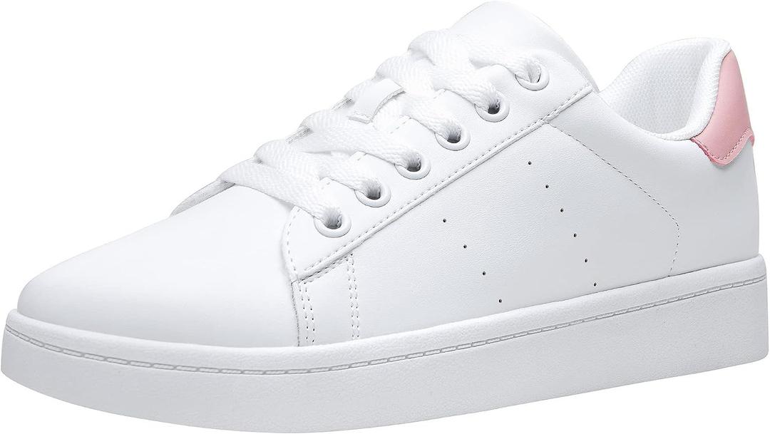 Vepose Women's Casual Fashion Sneakers Memory Foam Cute Tennis Shoes Low Top Lace Up Comfortable Walking Footwear for Everyday Work Travel 8002, Size 8.5