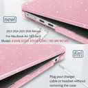 May Chen for 2026 MacBook Air 15 inch Case 2025 2024 2023 A3448 M5 A3241 M4 A3114 M3 A2941 M2 with Liquid Retina Display & Touch ID, Plastic Hard Shell with Keyboard Cover - Pink Glitter