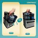 LIVEAGAIN Reusable Coffee Cup & Can Carrier - 4-Cup Capacity, Waterproof Insulated Cup Holder for Hot & Cold Beverages, Perfect for Delivery, Takeout, and Outdoor Activities (Gray)