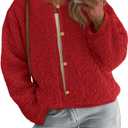 PRETTYGARDEN Women's 2025 Fall Fashion Clothes Trendy Fleece Sherpa Cropped Jackets Buttons Warm Casual Winter Faux Fur Coats Size XXL