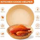 Air Fryer Paper Liners: 125Pcs Air Fryer Liner Disposable, Oilproof Waterproof Airfryer Parchment Paper Baking Liner Round Basket(6.5inch)