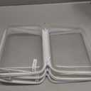 CoiiJoii 3PCS Clear Hard Shell Zipper Case,Portable Cosmetic Bag with Zipper, Diaper Bag Organizing Pouches, Kid's Toy Storage Organizer Bins,Hard Plastic Case, Christmas Storage Bins (White)