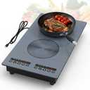 VBGK induction cooktop,110V 2300W double burner hot plate with LED touch control, 9 Power Levels, Kids Lock & Timer, Overheat Protection,2 burner induction cooktop