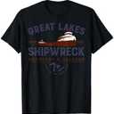 Vintage Design Great Lakes Shipwreck Recovery And Salvage T-Shirt XS