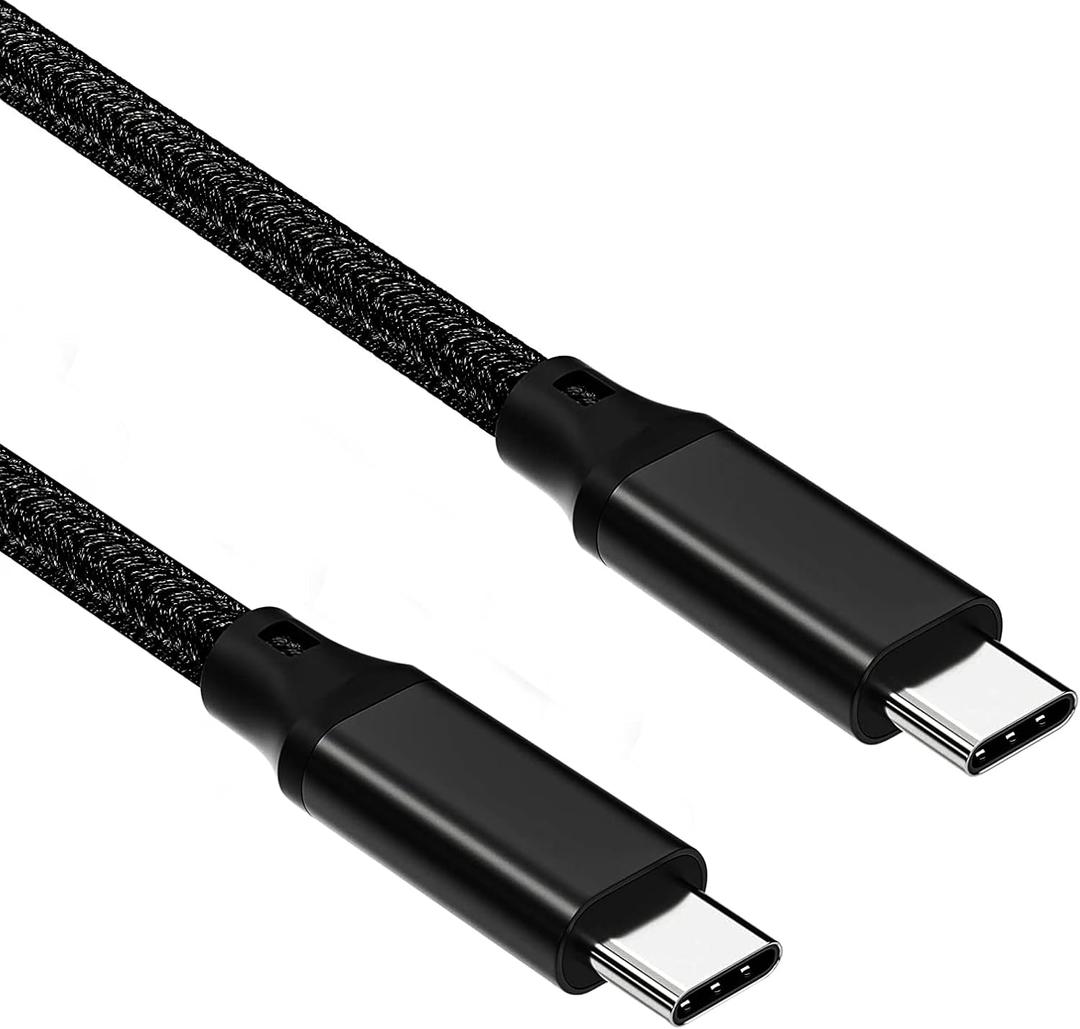 USB C to C Cable, 3.2 Gen 2 USB-C Cable 10ft - 4K UHD 20Gbps 100W PD Fast Charging Cable for MacBook Pro, for iPad Pro, Nylon Braided, Black.