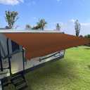 RV Awning Fabric Replacement, 16 oz Waterproof Vinyl Universal RV Awning Replacement, 13'x8' Modern Brown Solid Vinyl Awning (Fabric 12'2", Cocoa)