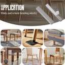 Furniture Sliders,17x99mm Rectangular Table and Chair Leg Sliding Pad for Easy Moving on Carpet Hardwood (16pcs)