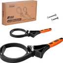 Toolwiz Rubber Strap Wrench Set, 2pcs for Pipes Below 6'' 150mm and 4'' 100mm Universal Adjustable Rubber Belt for Pipe Plumbers, Oil Filter, Jar Opener for Weak Hands (Orange)
