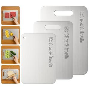 Titanium Cutting Board Set of 3, 2025 New Upgrade 100% Pure Titanium Cutting Boards for Kitchen, Hygiene & Durability Non Stick Chopping Board, 3Pcs Double Sided Cutting Boards (S+M+L)