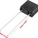 uxcell 10Pcs DIP Mounted Miniature Square Slow Blow Micro Fuse T5A 5A 250V Black