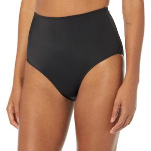 Amazon Essentials Women's High Waist Swim Bottom, Black Large