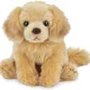 Bearington Dog Stuffed Animal Realistic Dog Plush Golden Retriever Puppy Plushies for Kids, Boys & Girls - Goldie 13"