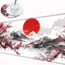 Cherry Blossom Mouse Pad Gaming Desk Mat XL Mousepad 24x12 Desk Pad Sakura Computer Mat Large Mouse Pads for Wireless Mouse Office Laptop Accessories Gift
