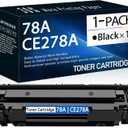 1 Pack Black Compatible 78A | CE278A Toner Cartridge Replacement for HP Laserjet Pro P1606dn P1560 M1537dnf P1566 M1536dnf P1606 M1538dnf M1530 MFP Printer Toner Cartridge.