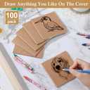 100 Pcs Mini Pocket Notebooks Bulk, 4 x 4 Inch Small Notepads with Blank and Lined Pages, Thick Paper Compact Journals for Office Notes, Meetings, Travel and Daily Writing(Blank Style)